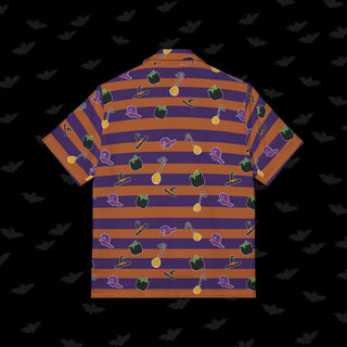 Orange and Purple Witches Unisex Button Up (XS, S, M, L, XL, and 2XL)
