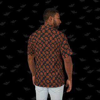 Jack-o-lantern Unisex Button Up (XS, S, M, L, XL, and 2XL)