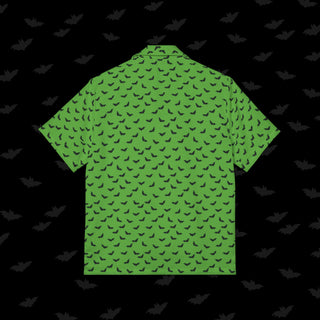 Black Bats on Green Unisex Button Up (XS, S, M, L, XL, and 2XL)