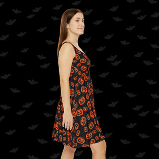 Jack-o-lantern Skater Dress (XS, S, M, L, XL, and 2XL)