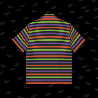 Halloween Stripes Unisex Button Up (XS, S, M, L, XL, and 2XL)
