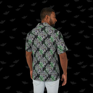 Halloween Spiderwebs Unisex Button Up (XS, S, M, L, XL, and 2XL)