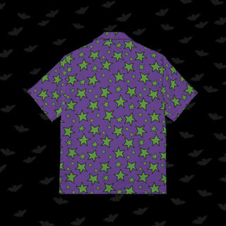 Halloween Jester Ghoul Stars Unisex Button Up (XS, S, M, L, XL, and 2XL)