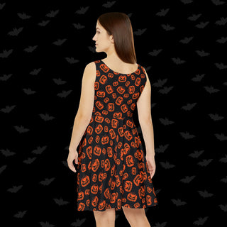Jack-o-lantern Skater Dress (XS, S, M, L, XL, and 2XL)