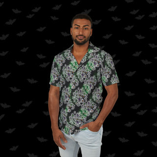 Halloween Spiderwebs Unisex Button Up (XS, S, M, L, XL, and 2XL)