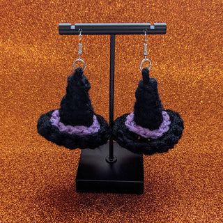 Crochet Witch Hat Earrings