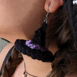 Crochet Witch Hat Earrings