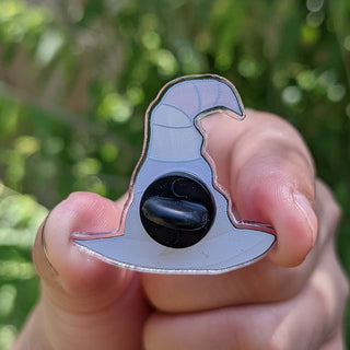 Genderfluid Pride Flag Witch Hat Pin