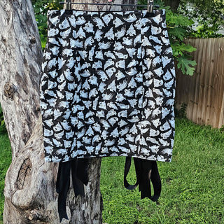 Ghost Grommet Lace Up Pencil Skirt (S)