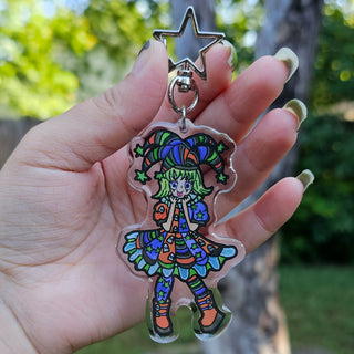 Halloween Jester Ghoul Keychain