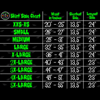 Rosy the Eyeball Ghoul Short Handkerchief Overskirt (XXS-XS, S, and 5XL)