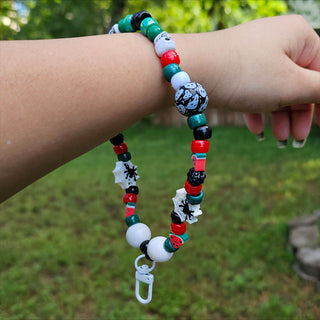 Mexiween/Summerween Beaded Wristlet Keychain