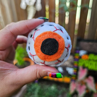 Orange Eyeball Hair Clips - 2 Pack
