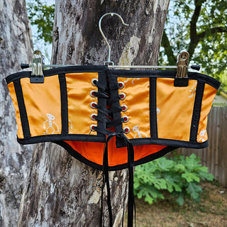 Orange Skeletons Waspie Corset Belt (XS)