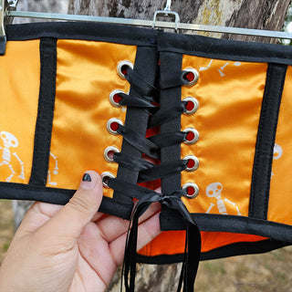 Orange Skeletons Waspie Corset Belt (XS)
