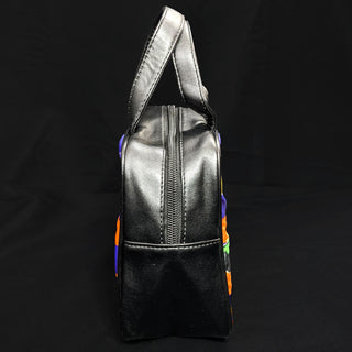 Orange and Purple Stripes Witches Handbag
