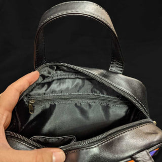 Orange and Purple Stripes Witches Handbag