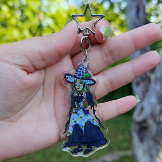 Rocio the Spiderweb Tiefling Witch Keychain