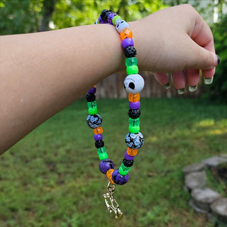 Spooky Halloween Year-round Lifestyle Beaded Wristlet Keychain
