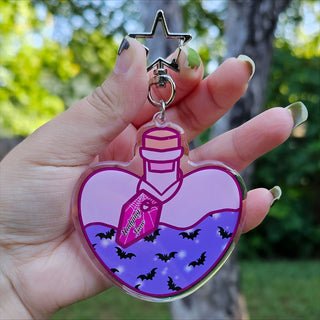 Undying Love Potion Bottle Keychain