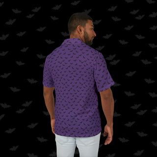Bats Purple Unisex Button Up (XS-2XL)
