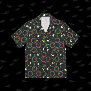 Halloween Lifestyle Gray Unisex Button Up (XS, S, M, L, XL, and 2XL)