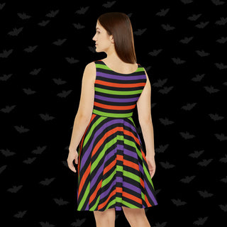 Halloween Stripes Skater Dress