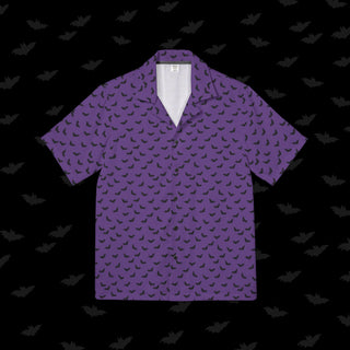 Bats Purple Unisex Button Up (XS-2XL)