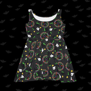 Halloween Lifestyle Gray Skater Dress (XS, S, M, L, XL, and 2XL)