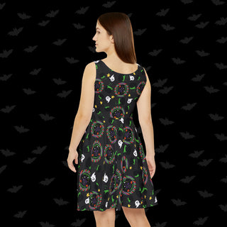 Halloween Lifestyle Gray Skater Dress (XS, S, M, L, XL, and 2XL)