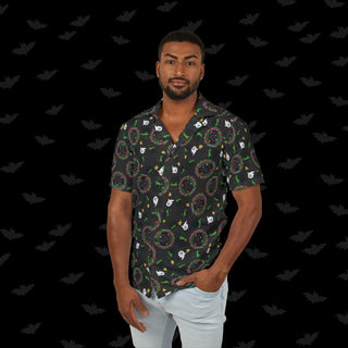 Halloween Lifestyle Gray Unisex Button Up (XS, S, M, L, XL, and 2XL)