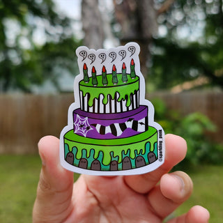 Beetlejuice Inspired Birthday Cake Sticker