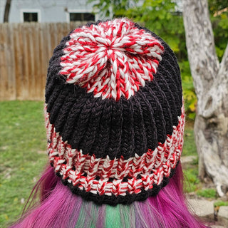 Black and Peppermint Beanie - Style 2