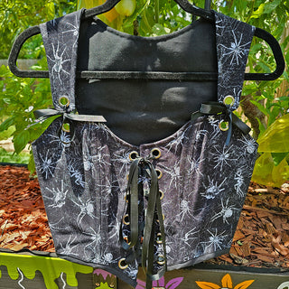 Bone Chilling Spiders with Webs Corset Bodice - Style 1 (32" Bust / 25.5" Waist)