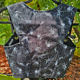 Bone Chilling Spiders with Webs Corset Bodice - Style 1 (32" Bust / 25.5" Waist)