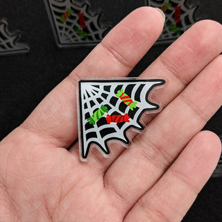 Christmas Candy Spider Web Pin