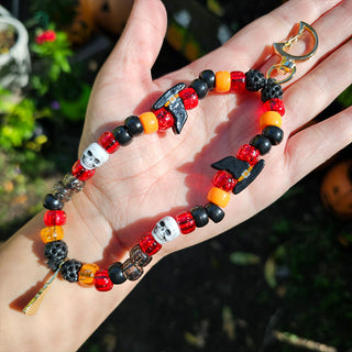Dark Witch Beaded Wristlet Keychain