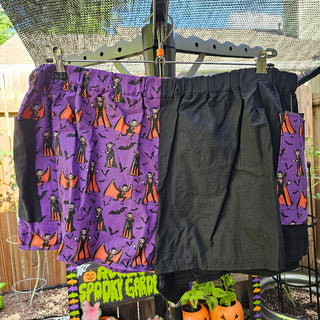 Half Black and Purple Vampire Shorts (43"-45" Waist)