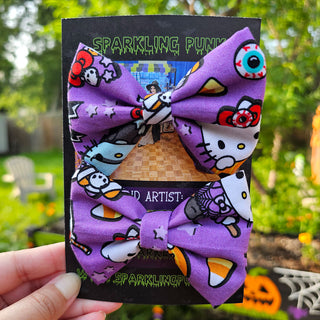 Halloween Kitty Hair Bow Clips - 2 Pack
