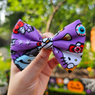 Halloween Kitty Hair Bow Clips - 2 Pack