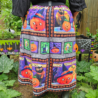 Happy Halloween Jack-o-lanterns Tall Maxi Skirt (36"-56" Waist and 40"-68" Waist)