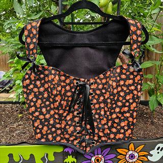 Happy Jack-o-lanterns Corset Bodice - Style 1 (36" Bust / 29" Waist) & (38.5" Bust / 31" Waist)