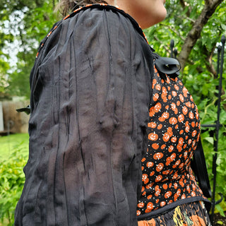 Happy Jack-o-lanterns Corset Bodice - Style 2 (45" Bust / 41" Waist)