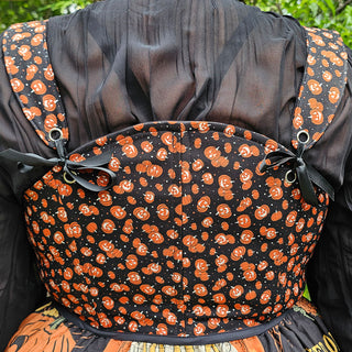 Happy Jack-o-lanterns Corset Bodice - Style 2 (45" Bust / 41" Waist)