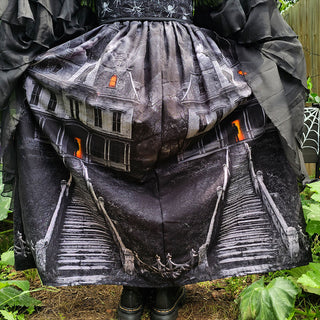 Haunted House Regular & Tall Maxi Skirt (30"-50" Waist)