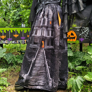 Haunted House Regular & Tall Maxi Skirt (30"-50" Waist)