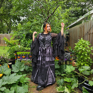 Haunted House Regular & Tall Maxi Skirt (30"-50" Waist)