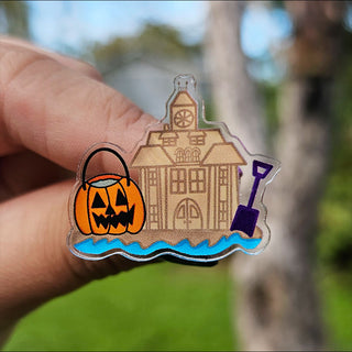 Haunted House Sand Castle Pin