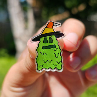 Slimey Monster Witch Pin