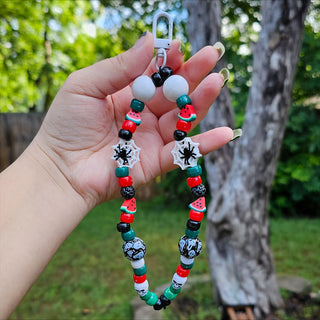 Mexiween/Summerween Beaded Wristlet Keychain